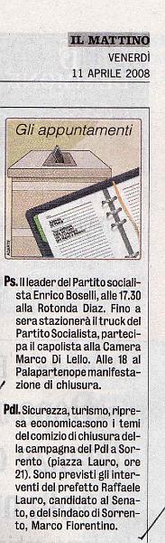 mattino11apr.jpg - Il Mattino - Napoli - 11 Aprile 2008
